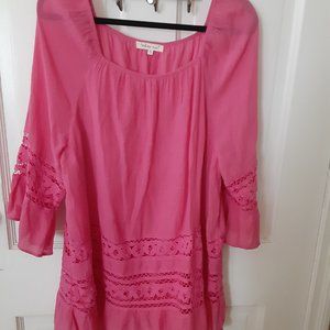 Indigo Soul, 2XL, Medium Pink Tunic